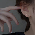 Korean Arrival Metal Trendy Fresh Lovely Sweet Grey Leaf Stud Earrings for Women Fashion Jewelry Gifts